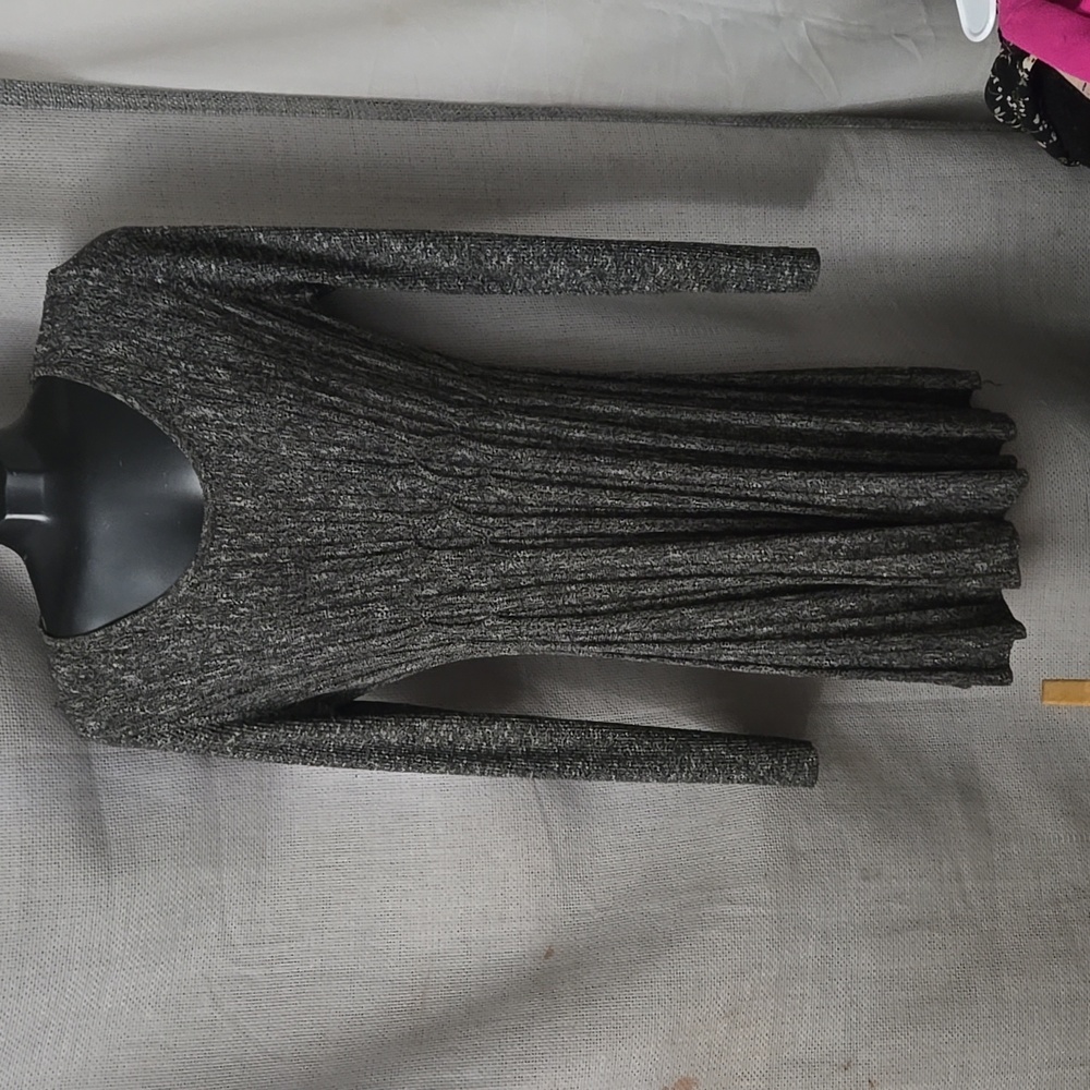 Studio M Black/white mixed sweater dress